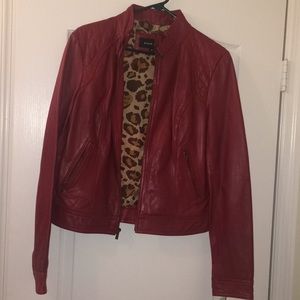 Women’s Black Rivet leather jacket